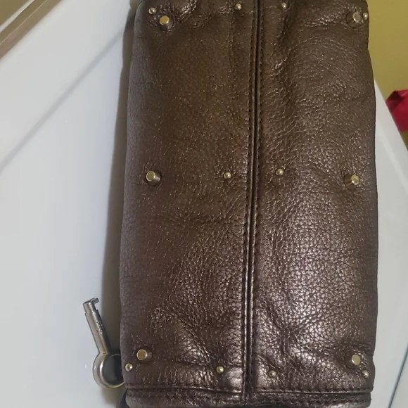 Chloe Pewter Color Leather Handbag with Silver Accents - Picture 9 of 13